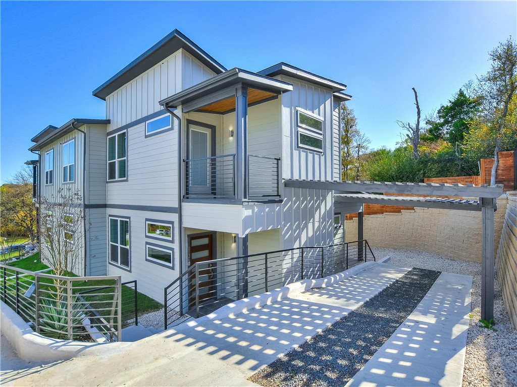 a house view with a outdoor space