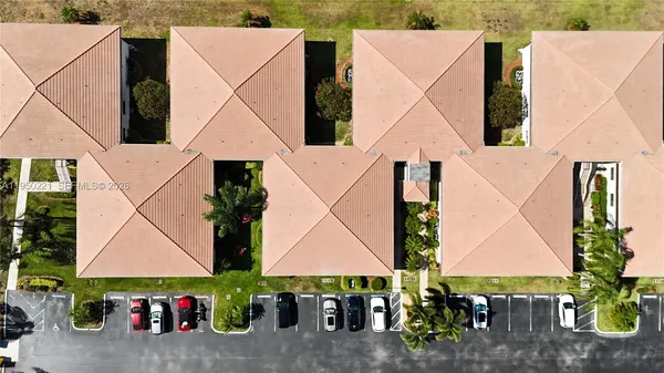 an aerial view of multiple house