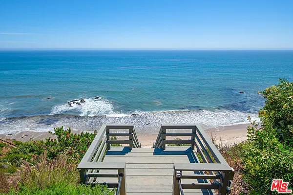 a view of beach and ocean
