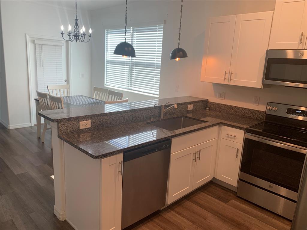 6930 Ripple Pond Loop Zephyrhills, FL 33541 - Photo 13 of 29 a kitchen with granite countertop a sink and a stove