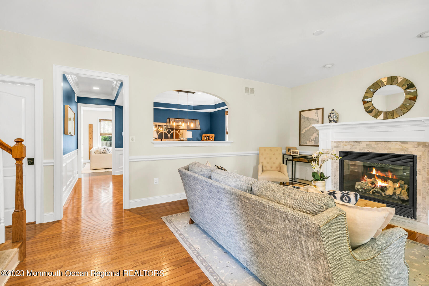 17 Forrest Avenue Rumson, NJ 07760 - Photo 9 of 46 Living Room to Dining Rm to Family Rm