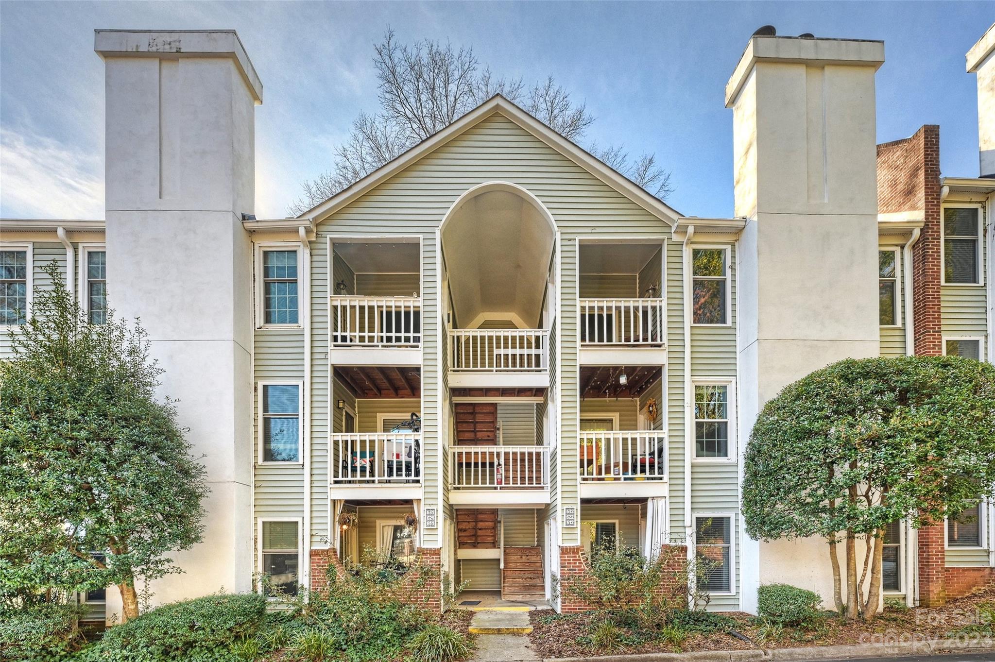 a front view of a house