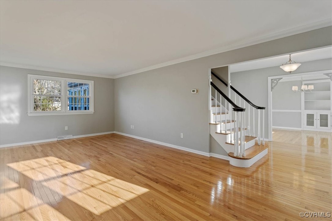 1007 Forestview Drive Colonial Heights, VA 23834 - Photo 13 of 40 Crown molding, hardwood floors, and views of the