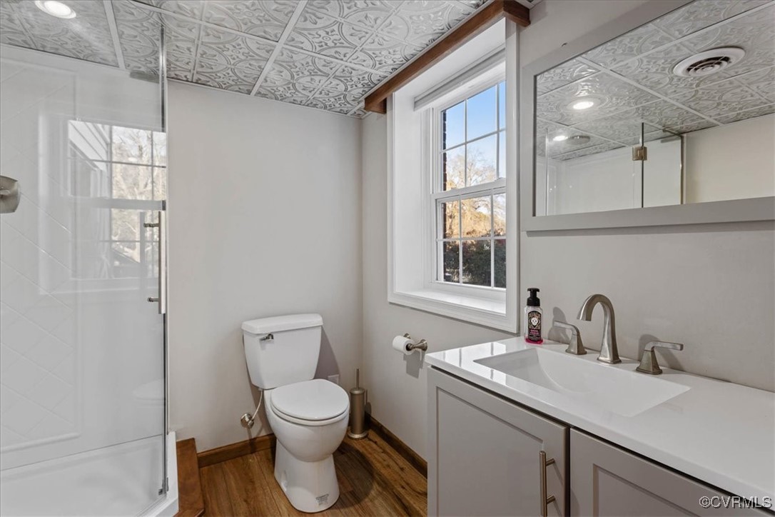 1007 Forestview Drive Colonial Heights, VA 23834 - Photo 34 of 40 Bathroom with vanity, toilet, a shower with shower
