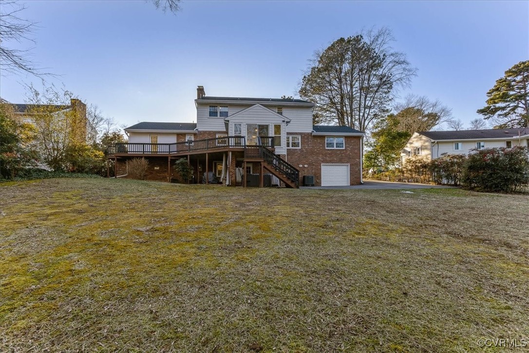 1007 Forestview Drive Colonial Heights, VA 23834 - Photo 38 of 40 Rear view of property featuring a garage, a wooden