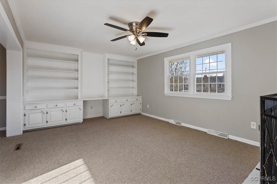 1007 Forestview Drive Colonial Heights, VA 23834 - Photo 10 of 40 Family Room with ornamental molding, built in desk