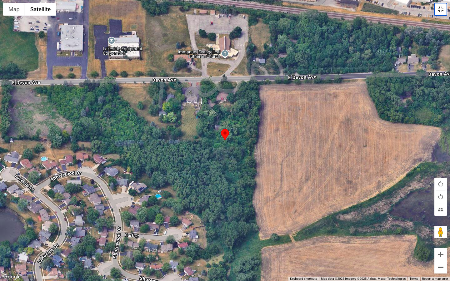 an aerial view of multiple house