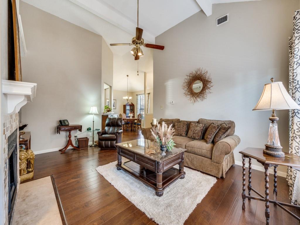 4321 Harvest Hill Road Carrollton, TX 75010 - Photo 9 of 25 a living room with furniture and wooden floor