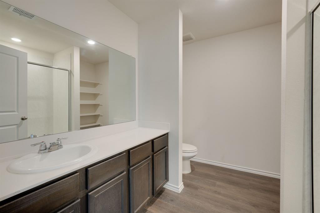 317 Sage Street Anna, TX 75409 - Photo 16 of 33 a bathroom with a sink and a mirror