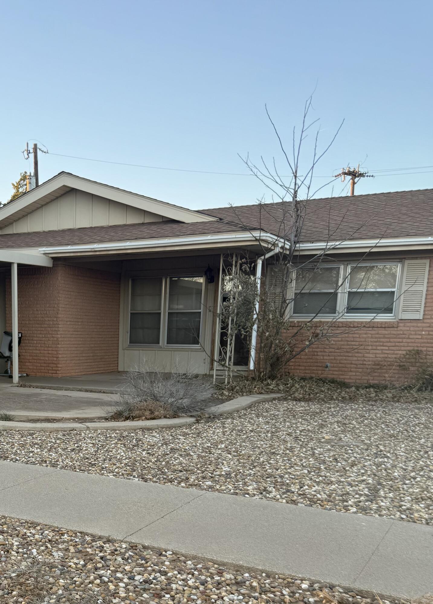 a front view of a house