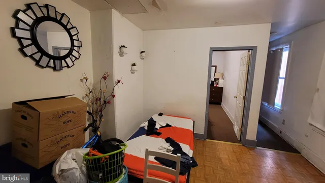 a view of a hallway with kids room