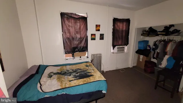 a room with furniture and closet