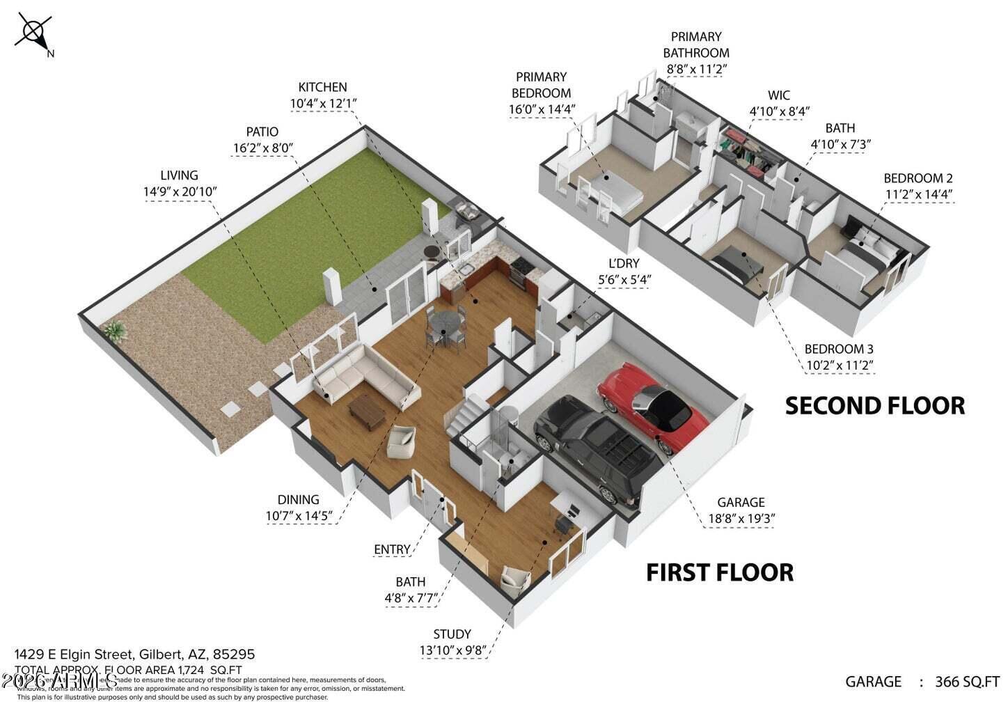 1429 East Elgin Street Gilbert, AZ 85295 - Photo 31 of 31 Floorplan