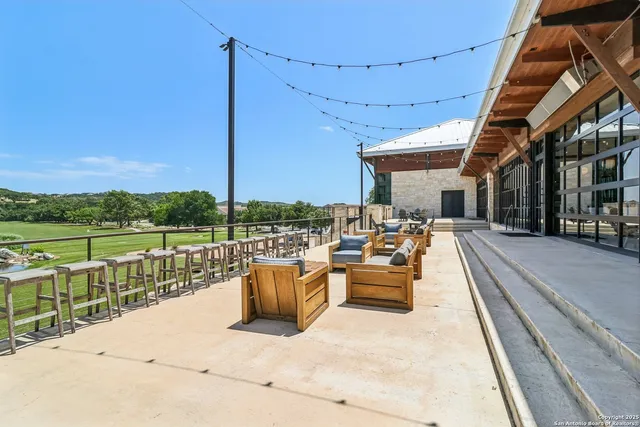 a view of a golf course with a park