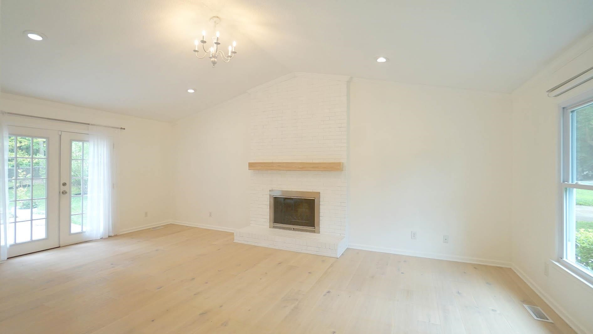 302 Abbey Lane Cary, NC 27511 - Photo 15 of 38 *White Painted Brick Fireplace*