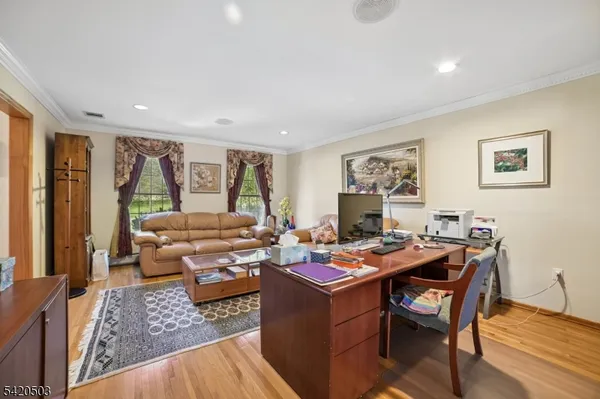a living room with furniture and a couch