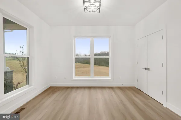 an empty room with a window
