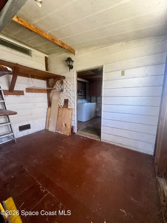 a view of storage and utility room