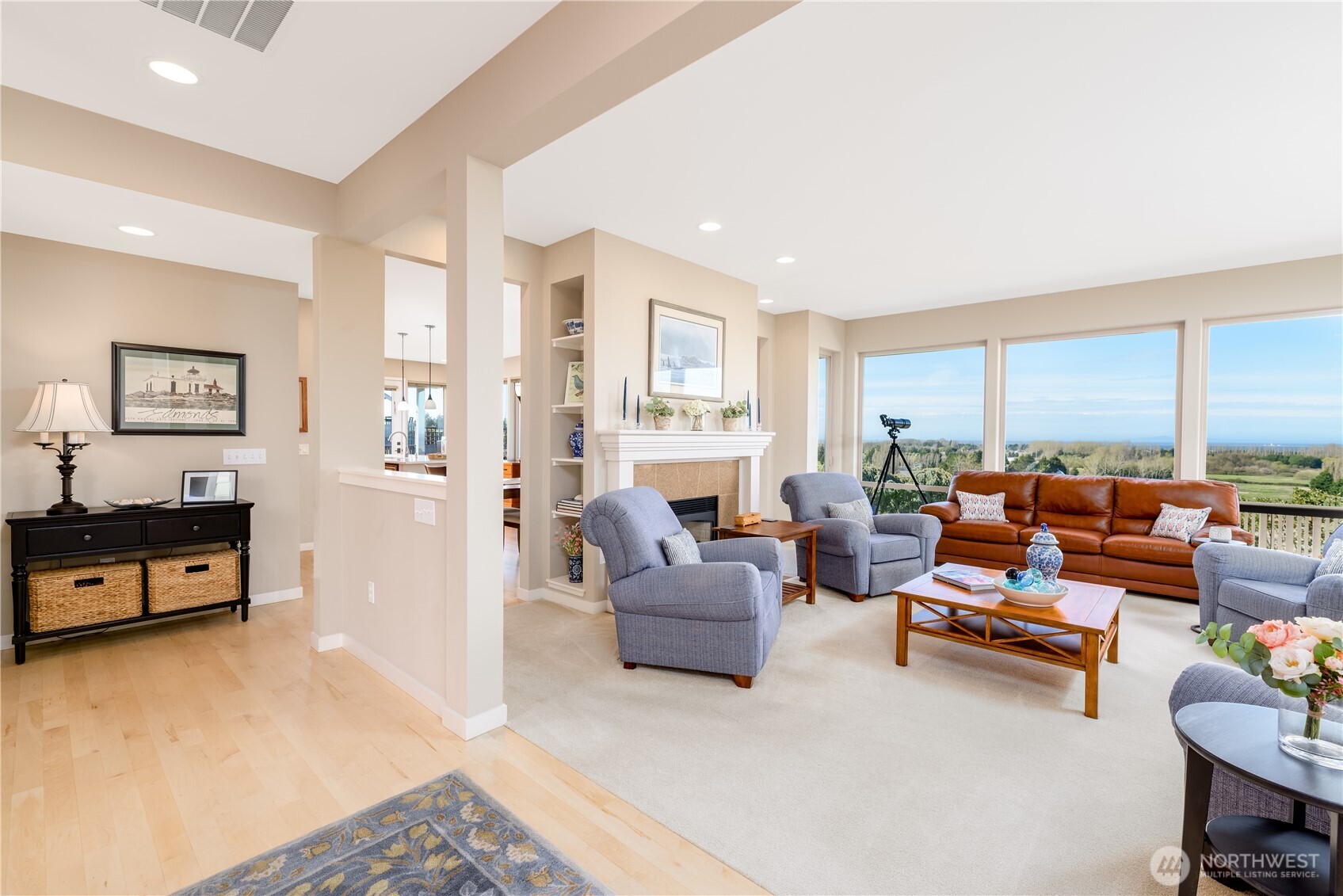 771 Brigadoon Boulevard Sequim, WA 98382 - Photo 11 of 40 a living room with furniture and a large window