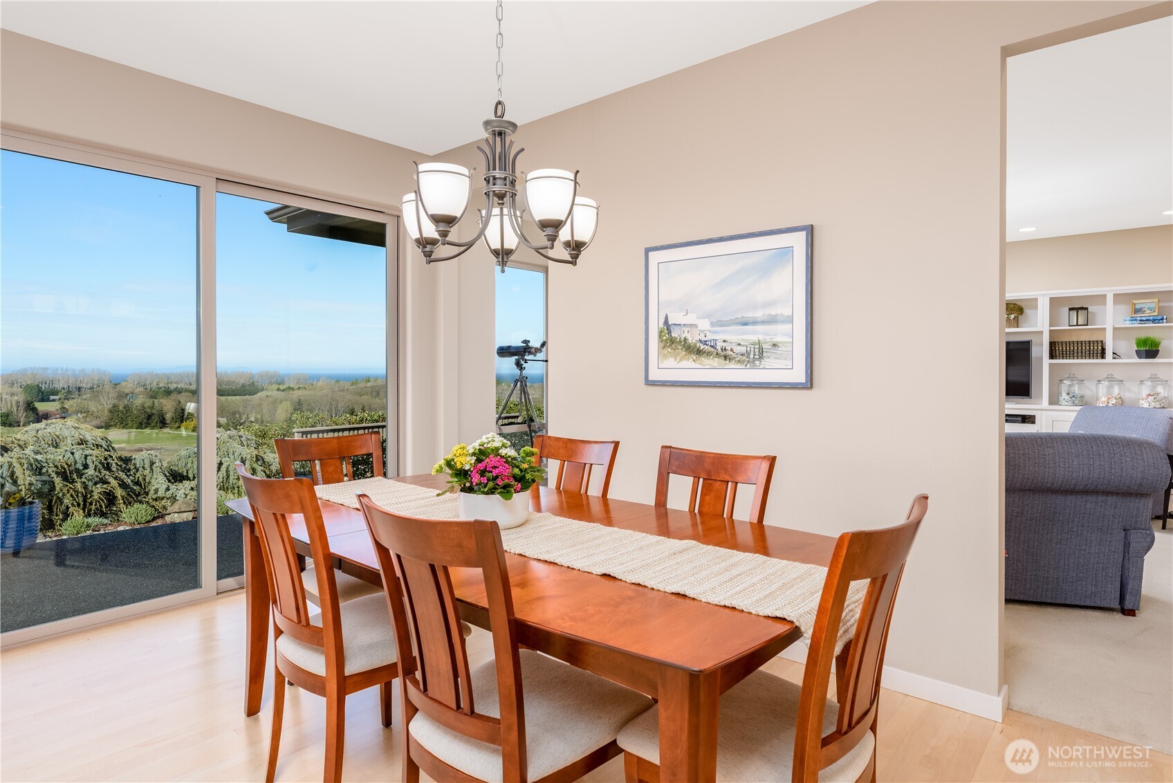 771 Brigadoon Boulevard Sequim, WA 98382 - Photo 24 of 40 a view of a dining room with furniture window and outside view