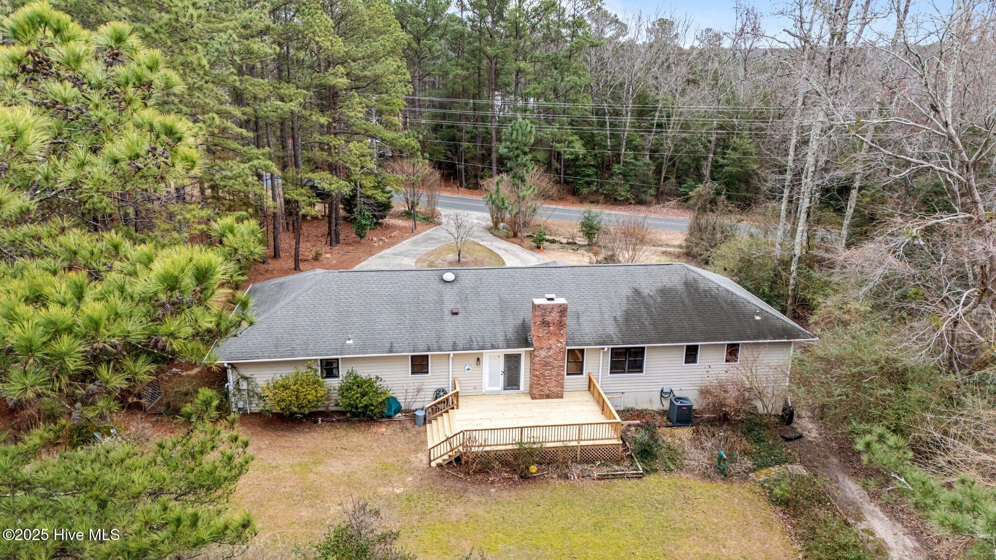 4094 Niagara Carthage Road Whispering Pines, NC 28327 - Photo 56 of 57 Aerial view can see how private the area.