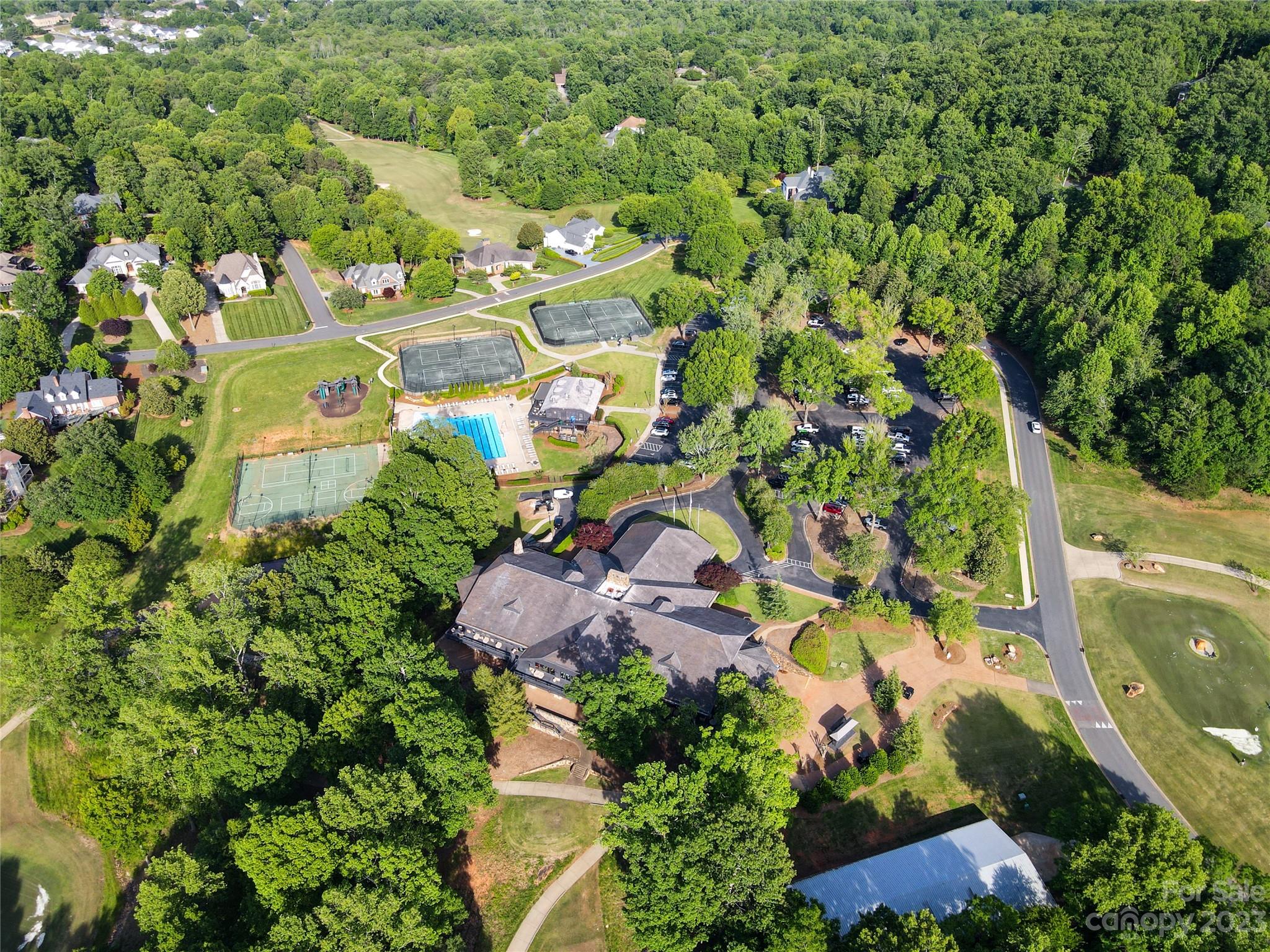 2909 Dodsworth Drive Cramerton, NC 28032 - Photo 9 of 9 an aerial view of residential house with outdoor space and trees all around