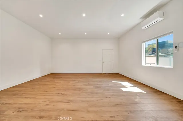 an empty room with a natural light