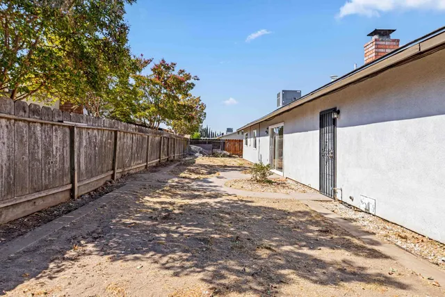 a backyard of a house