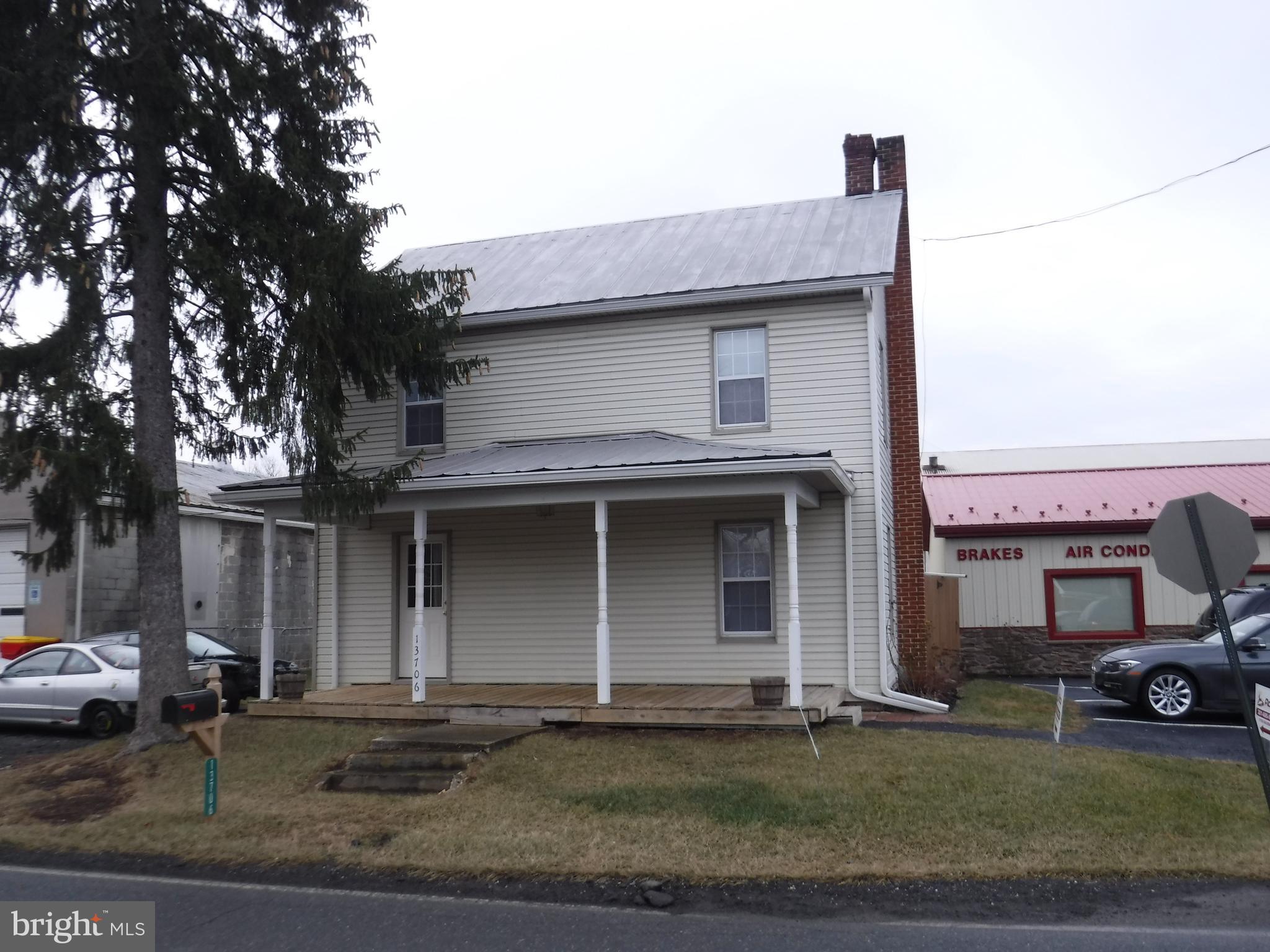 a view of a house with a patio