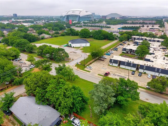 an aerial view of a city