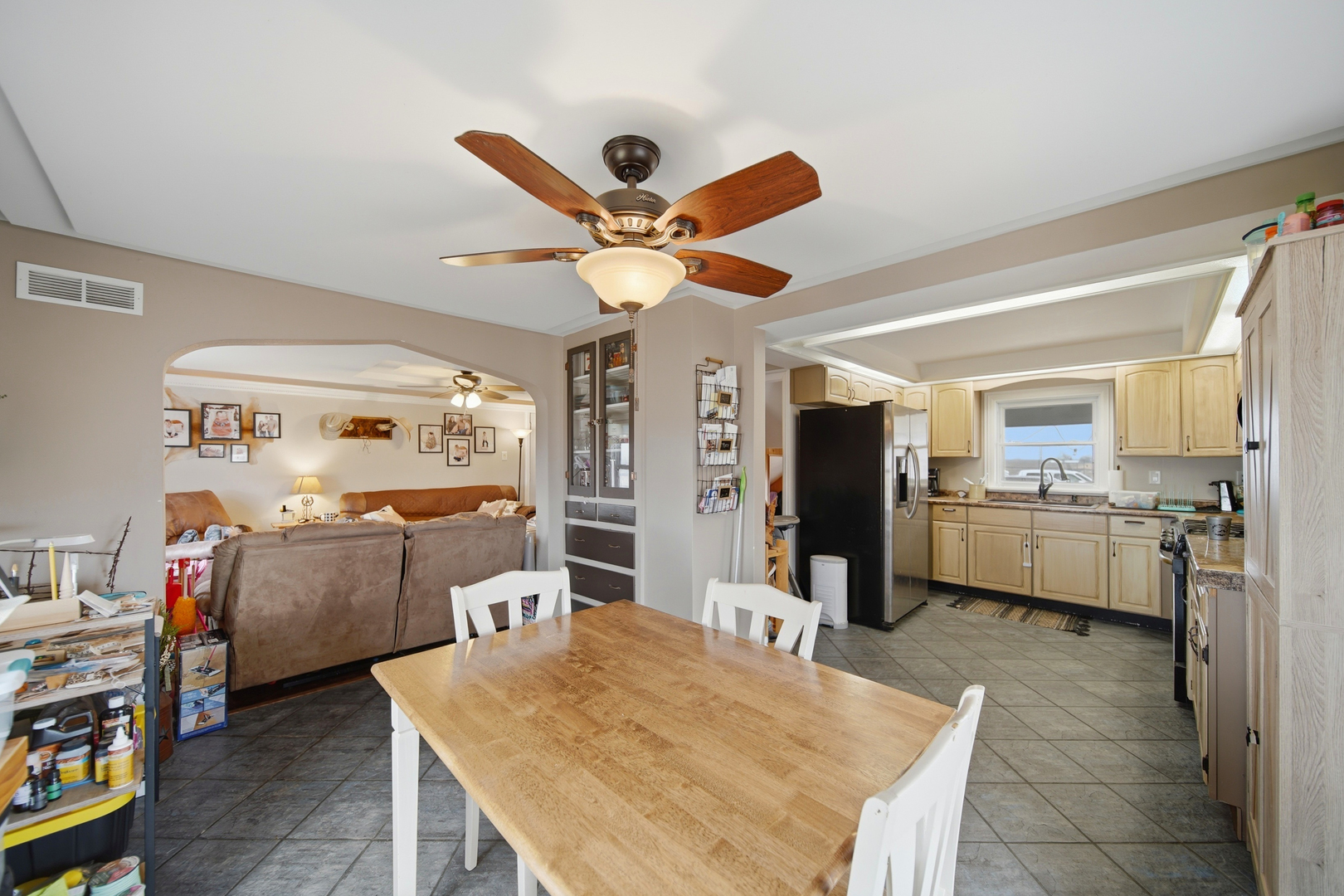 27754 Elm Road Milledgeville, IL 61051 - Photo 15 of 28 a living room with furniture and kitchen view