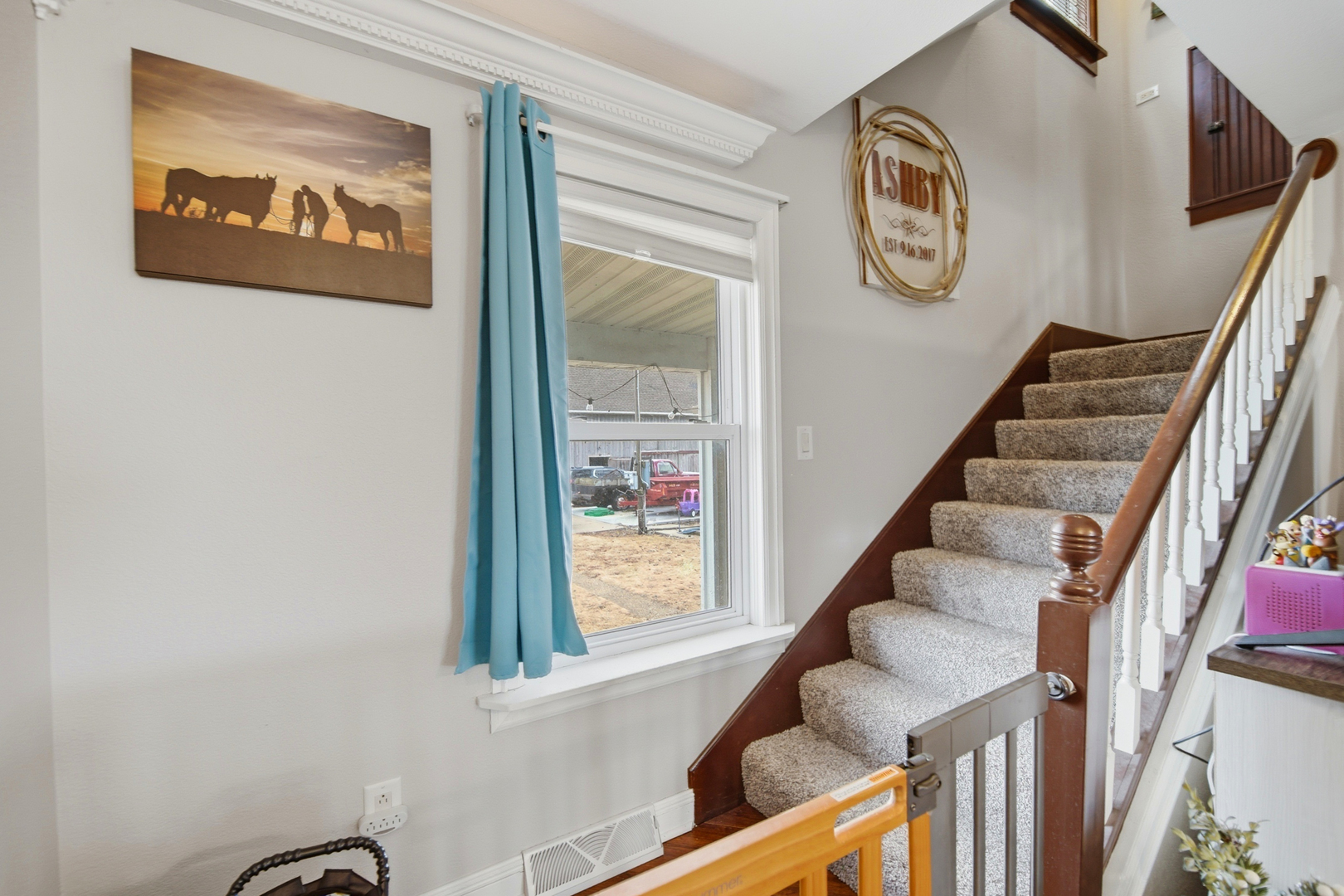 27754 Elm Road Milledgeville, IL 61051 - Photo 26 of 28 a view of a hallway with wooden floor and windows