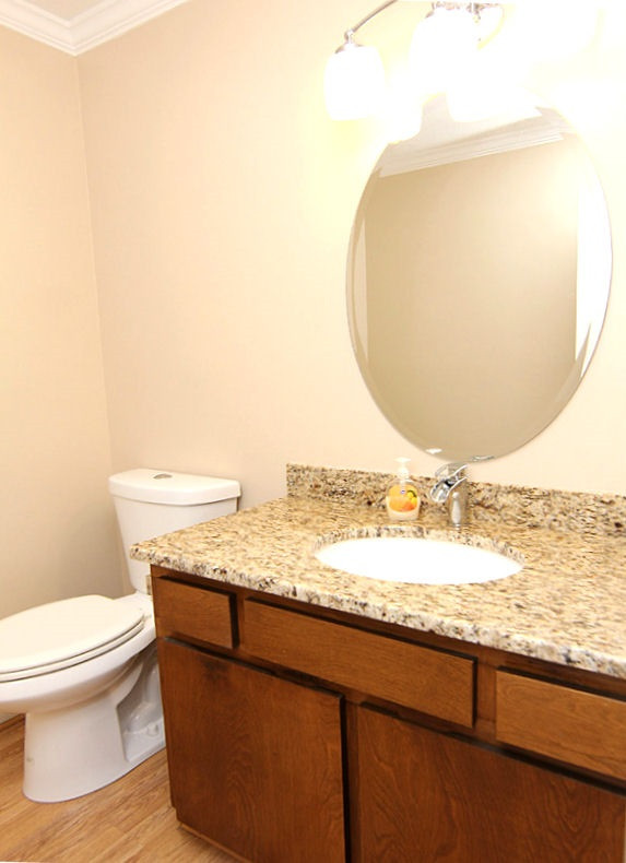 8333 Apple Orchard Way Raleigh, NC 27615 - Photo 6 of 25 1/2 bath has new granite, light fixture and mirror!