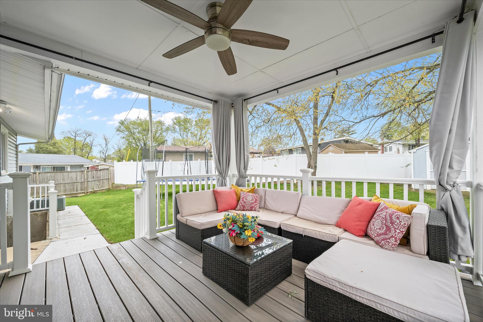 9713 Tulsemere Road Randallstown, MD 21133 - Photo 14 of 44 Expansive porch with ceiling fan