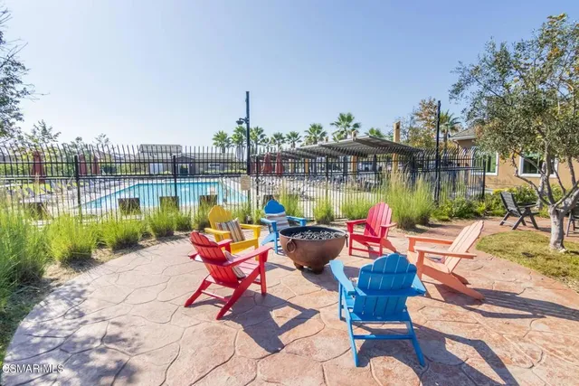 a outdoor view with a sitting space