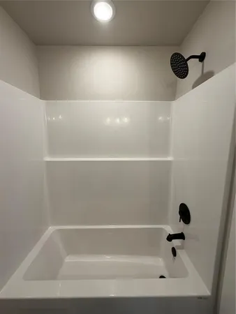 a bathroom with a tub