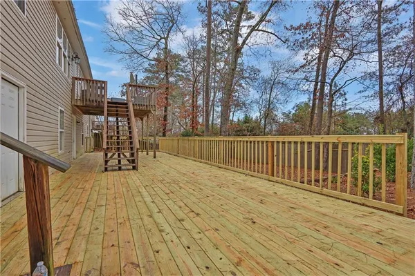 a view of outdoor space and deck
