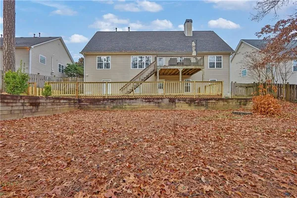 a backyard of a house