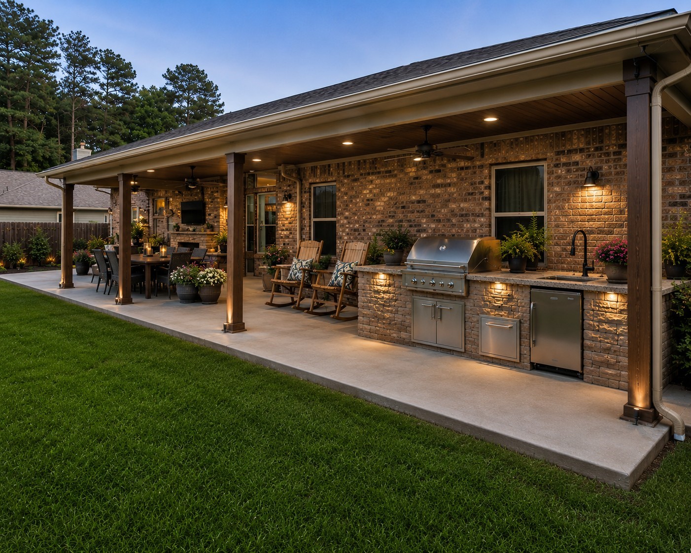 27585 Rio Blanco Drive Splendora, TX 77372 - Photo 33 of 39 Just an example of the possibilities for this back patio. Virtually staged.