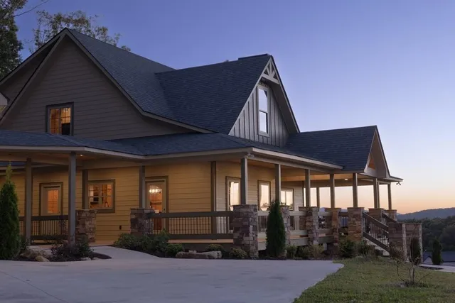 a front view of a house