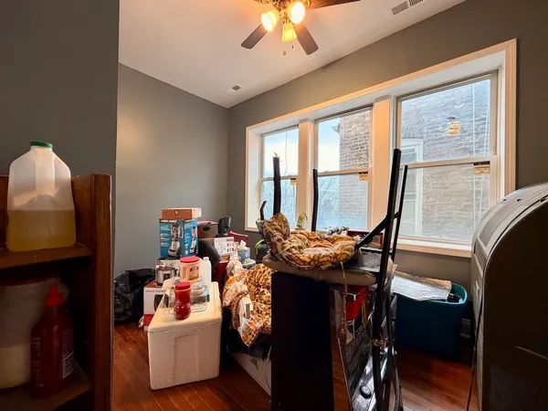 a room with furniture and a window