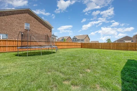 a view of backyard with green space