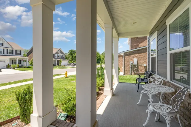 a view of balcony with patio