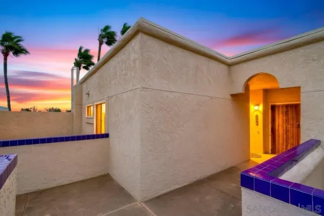 a bath room with a bed