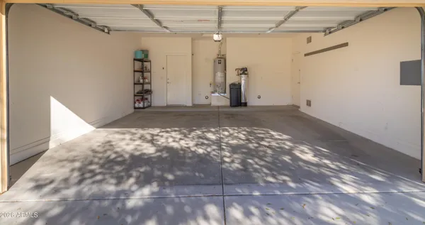 a view of a garage