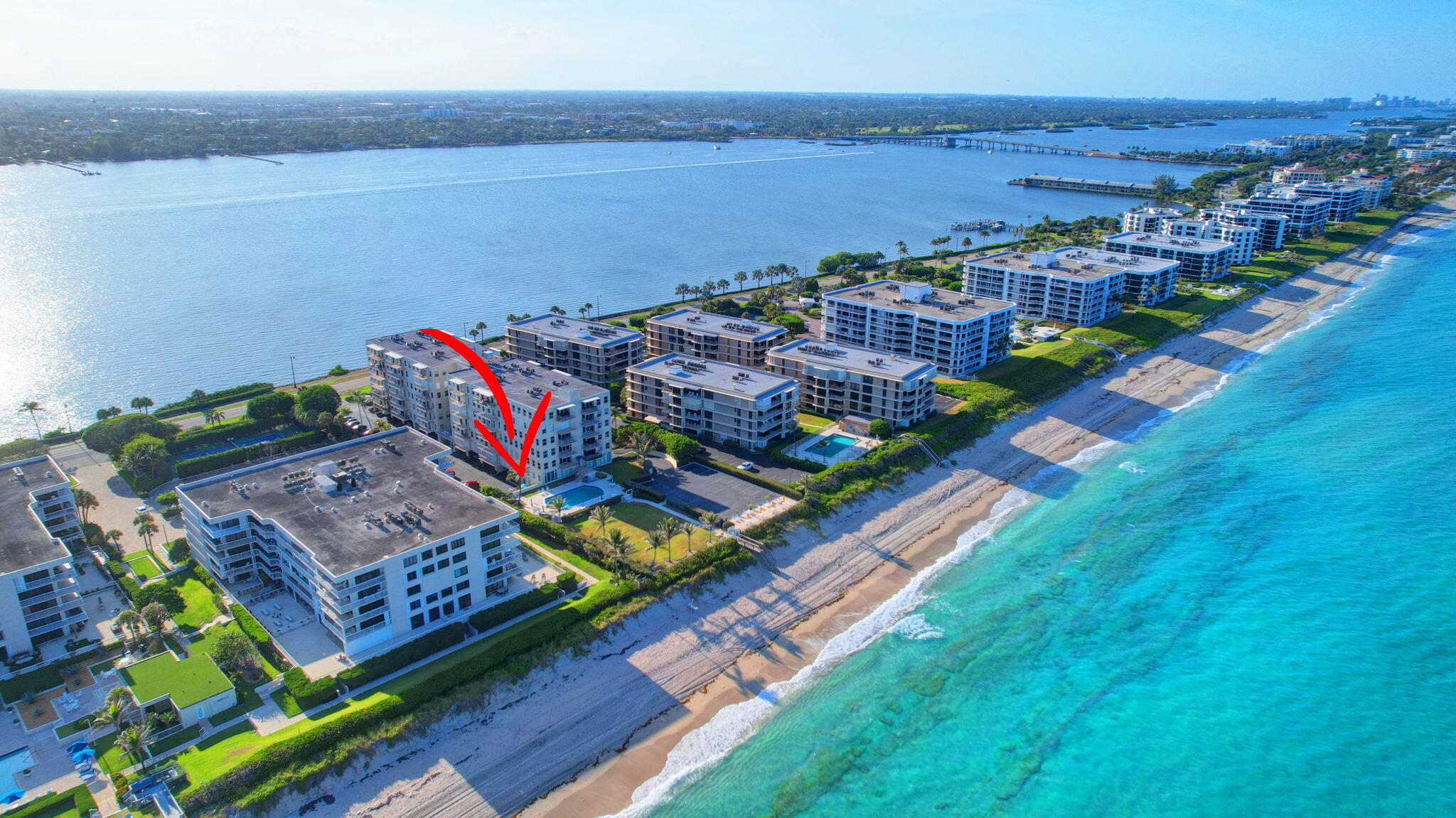 3230 South Ocean Boulevard, Unit C100 Palm Beach, FL 33480 - Photo 42 of 49 a view of an ocean with a nearby beach