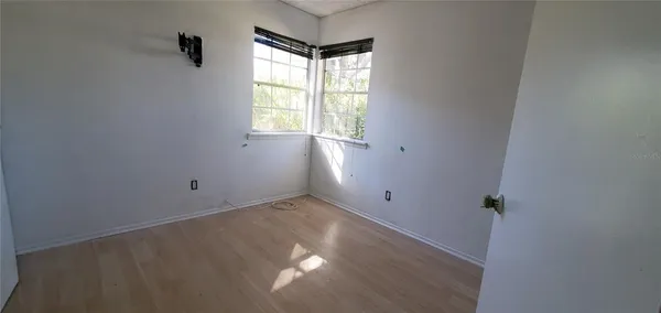 an empty room with a window