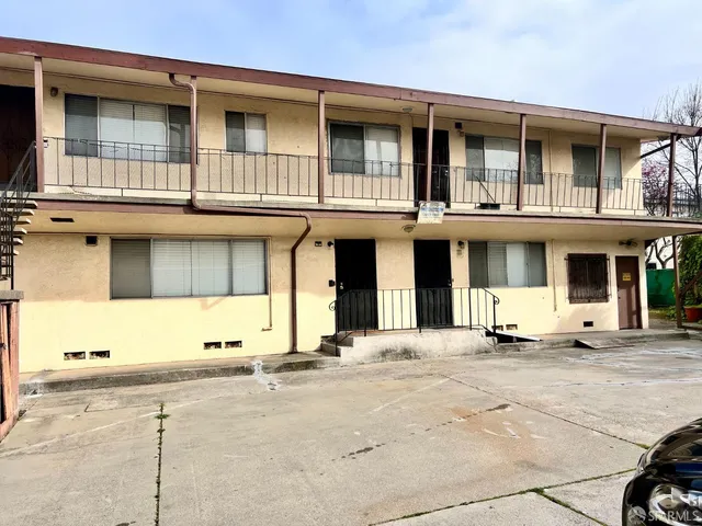 a front view of a building
