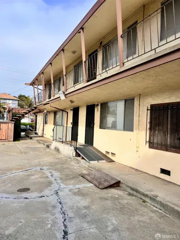 a front view of a building