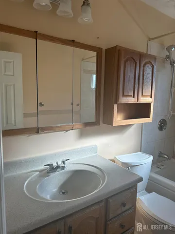 a bathroom with a sink and a toilet